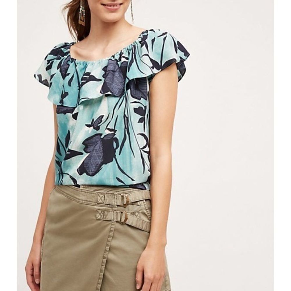 Anthropologie Maeve Islander Off the Shoulder Top